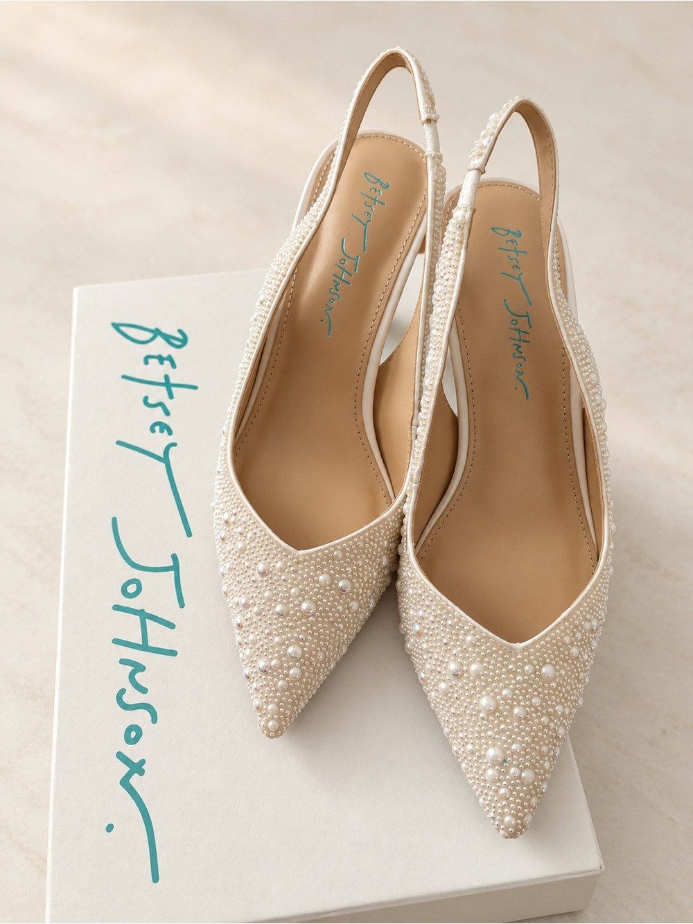 Betsey Johnson Women’s Clark Pump – Rhinestone Slingback Heels – Size 6.5M